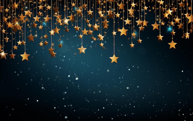 Foto banner di natale stellato design di stelle festive