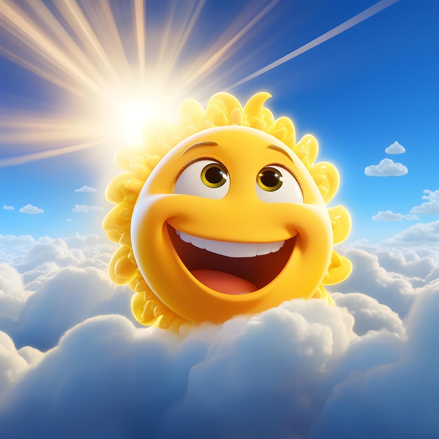 Foto sole sorridente nel cielo