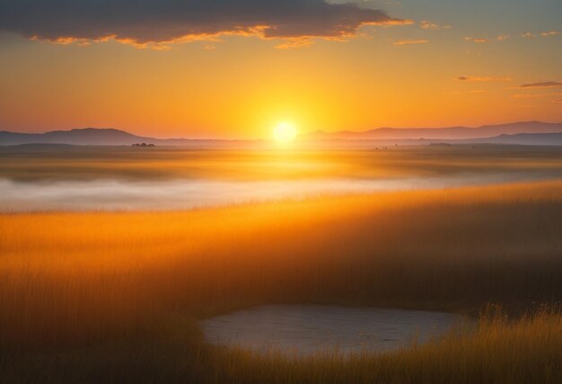 Фото Восход солнца над рекой