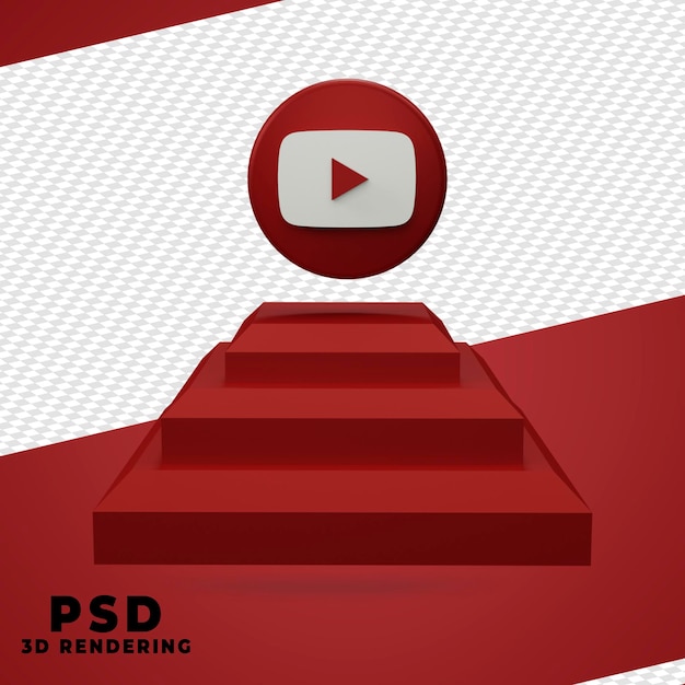 3d box youtube rendering design isolated