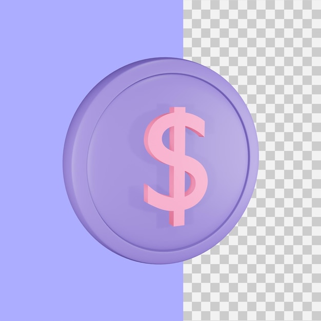 3D визуализация иконки денег