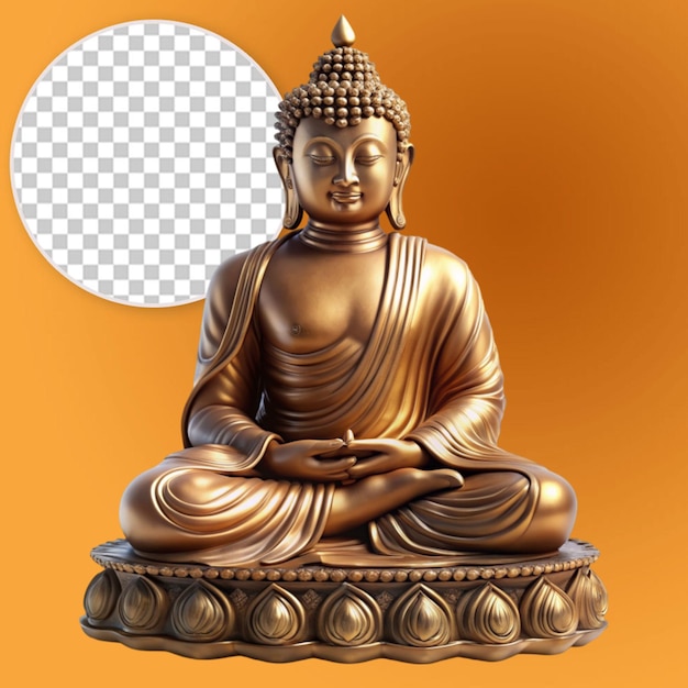 PSD 3d-рендеринг статуи будды