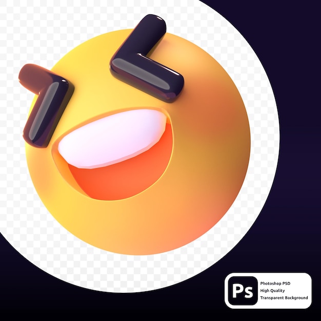 3D-рендеринг Smile emoji для веб-сайтов или презентаций с графическими активами