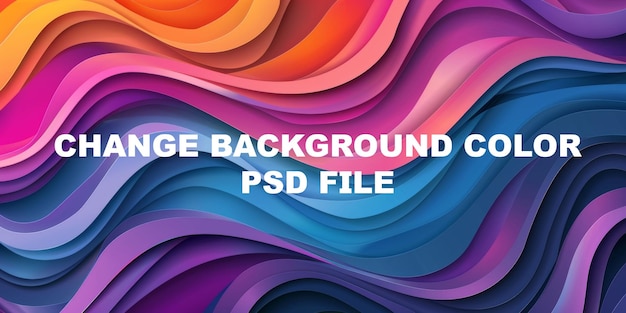PSD a colorful wave with a blue stripe stock background