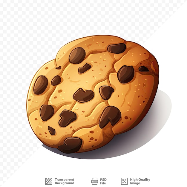 a cookie with chocolate chips on it and a picture of a cookie with the words chocolate chip on it.