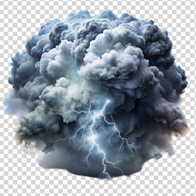 PSD chmury burzowe izolowane na przezroczystym tle