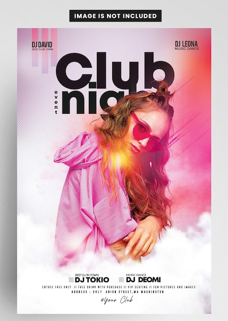 Clubdagfeest evenement flyer ontwerp
