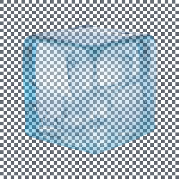 PSD Кристально чистый кубик льда изолирован на прозрачном фоне