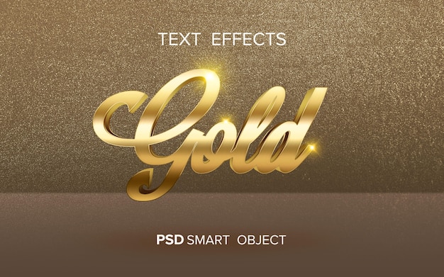 Креативный золотой текстовый эффект