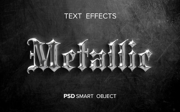 Креативный металлический текстовый эффект