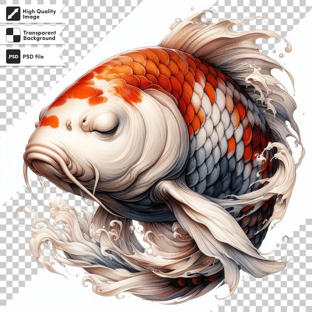 PSD 魚という言葉が書かれている魚