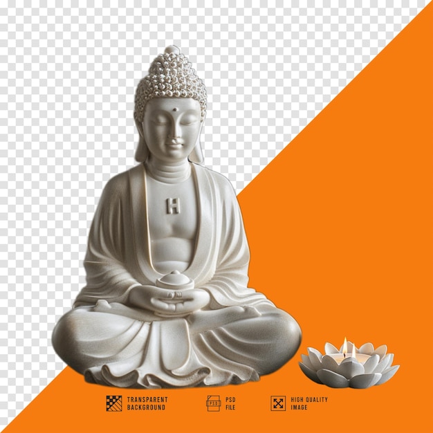 PSD a poster for buddha with a bowl of gold leaves and a bowl of goldfish