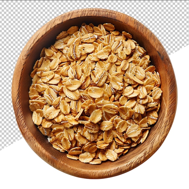 PSD a bowl of oats with a white background with a white background