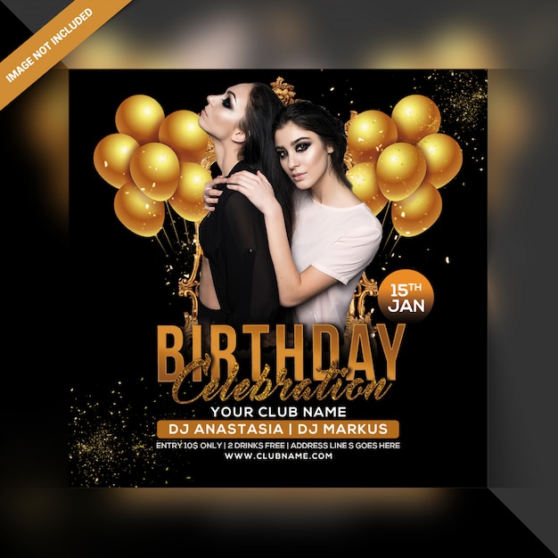 Birthday celebration party poster