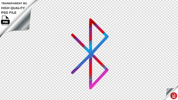 Bluetooth r318 Векторная икона Красная Синяя Фиолетовая лента PSD Прозрачная