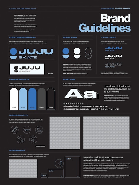 PSD brand guidelines poster
