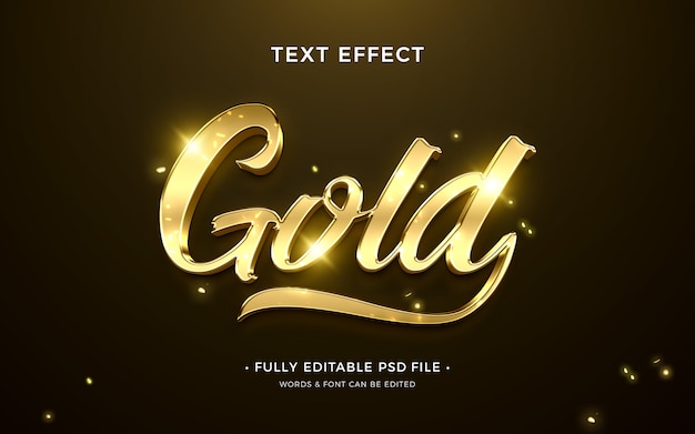 Золотой текстовый эффект