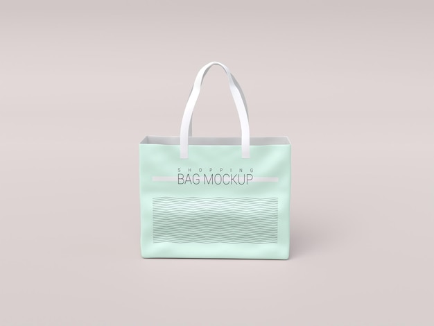 Glossy realistic shopping bag mockup
