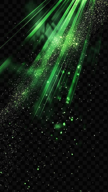PSD Зеленый и черный абстрактный фрактальный фон со словами зеленый свет внизу