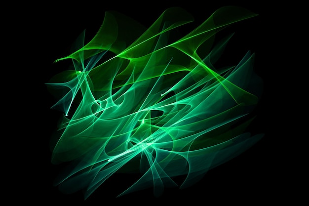 PSD Зеленый и синий абстрактный фон глянцевые волны абстрактный фон