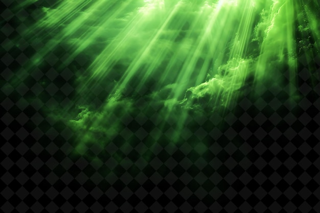 PSD Зеленый свет на черном фоне с зеленым фоном