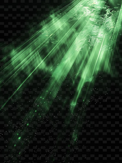 PSD Зеленый свет на черном фоне с зеленым светом