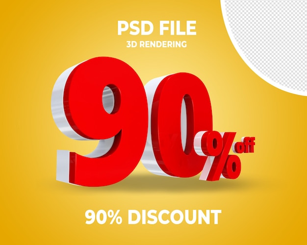 Discount red 3D Rendering