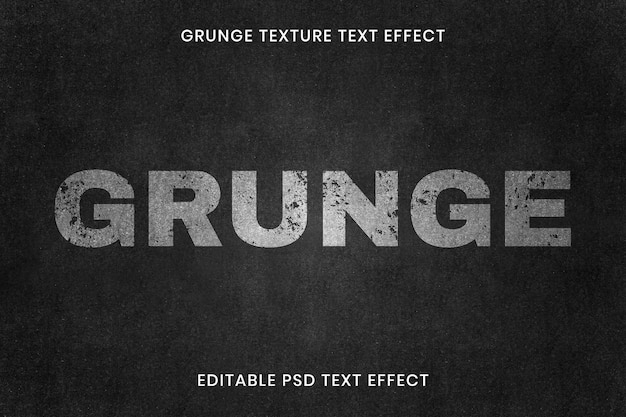 PSD editable grunge text effect psd template