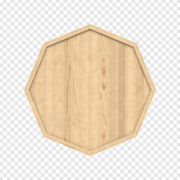 eight-sided wooden board
