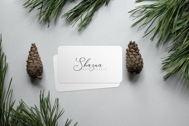 Elegant logo mockup on the white card