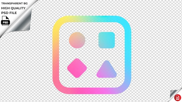 PSD firrpattern vector icon regenboog kleurrijke psd transparant