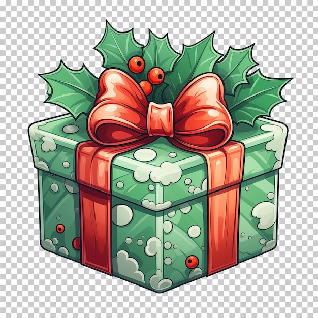 PSD ilustracja bożonarodzeniowej pudełka z prezentami