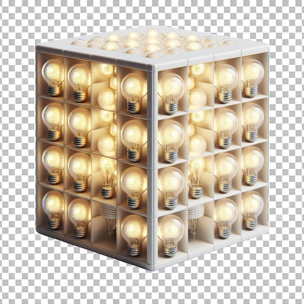 PSD led light bulb on white background 3 d render