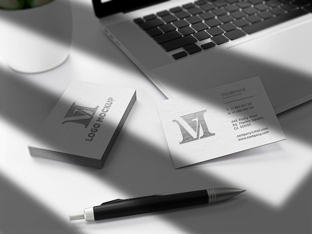 PSD modern and luxury business card mockup