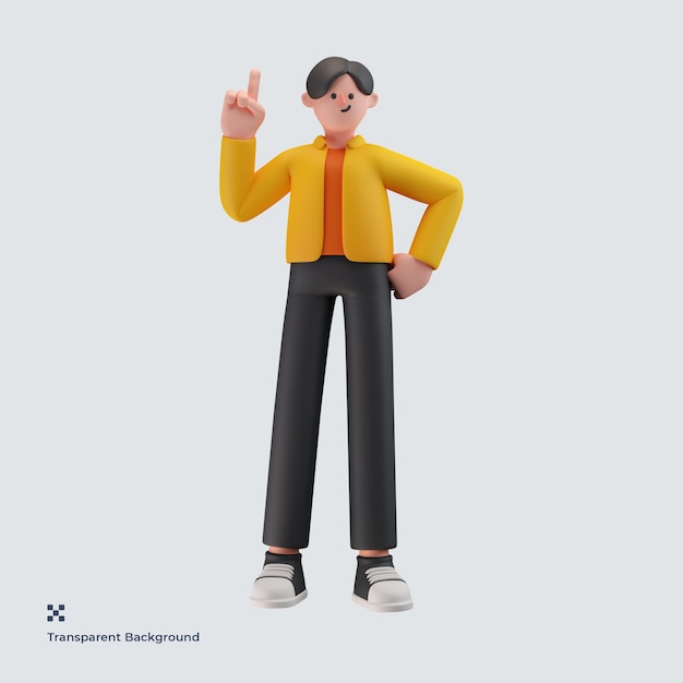 Male character 3d illustration