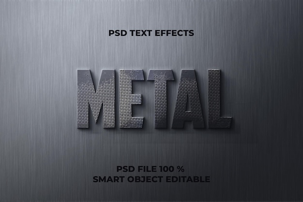 metal text effect template