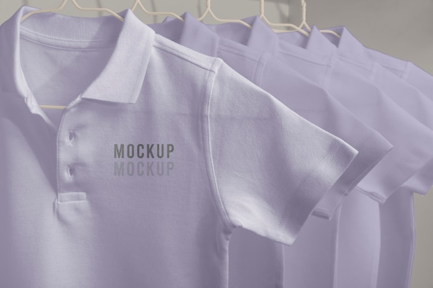 Minimalist polo shirt design mockup