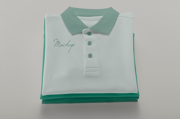 Minimalist polo shirt design mockup