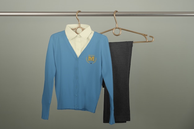 School uniform for children mock-up design