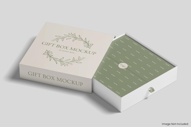 PSD sliding gift box mockup