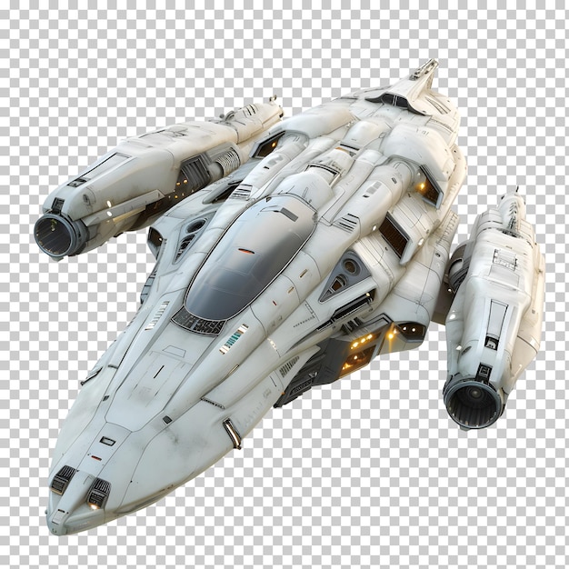 PSD starship isolated on transparent background