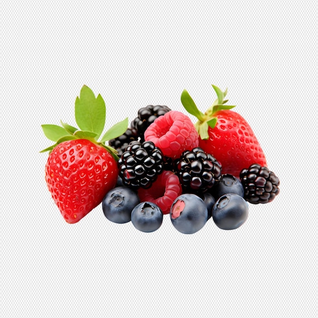 PSD strawberries and blueberries