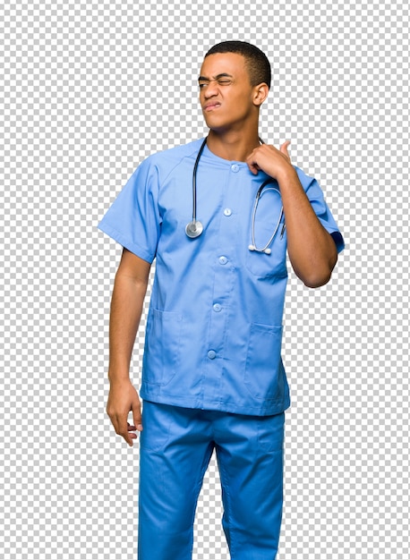 PSD surgeon doctor man with tired and sick expression