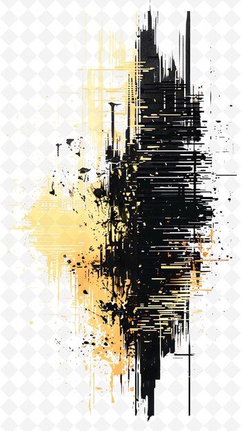 PSD png digital glitch art with glitch artifacts abstract shapes and illustration texture background