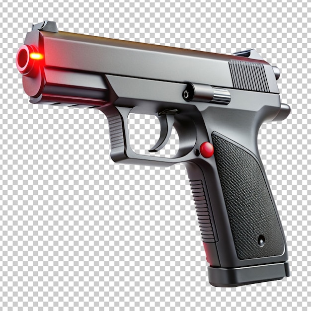 PSD pistolet laserowy na przezroczystym tle