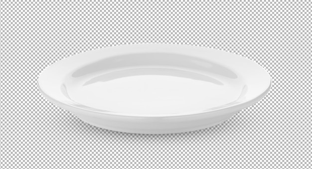 Plate isolated on alpha layer backgroung