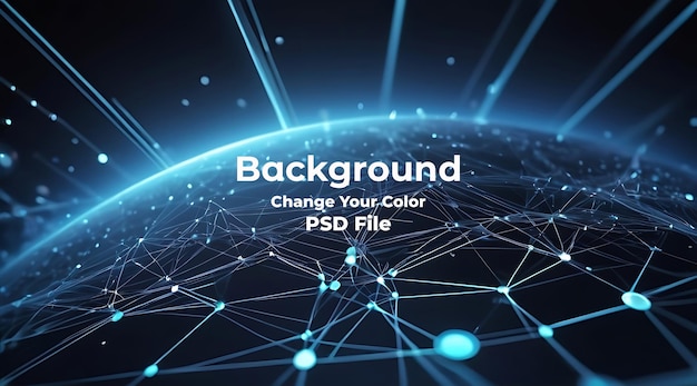 PSD Технология psd сетевой фон текстура технология цифровой ит подключение к интернету синий