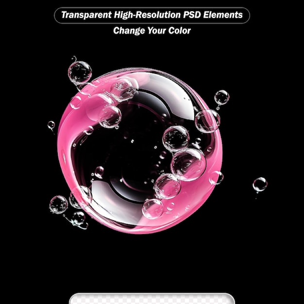 Roze bubbels molecuul dna-cel op een gloeiende transparante achtergrond