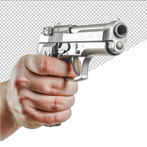 PSD ręka trzymająca broń z napisem 