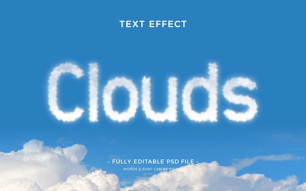 Wolken teksteffect